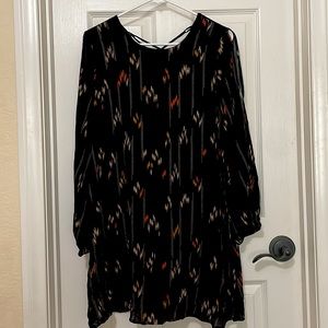 Long sleeve, flowy mini dress